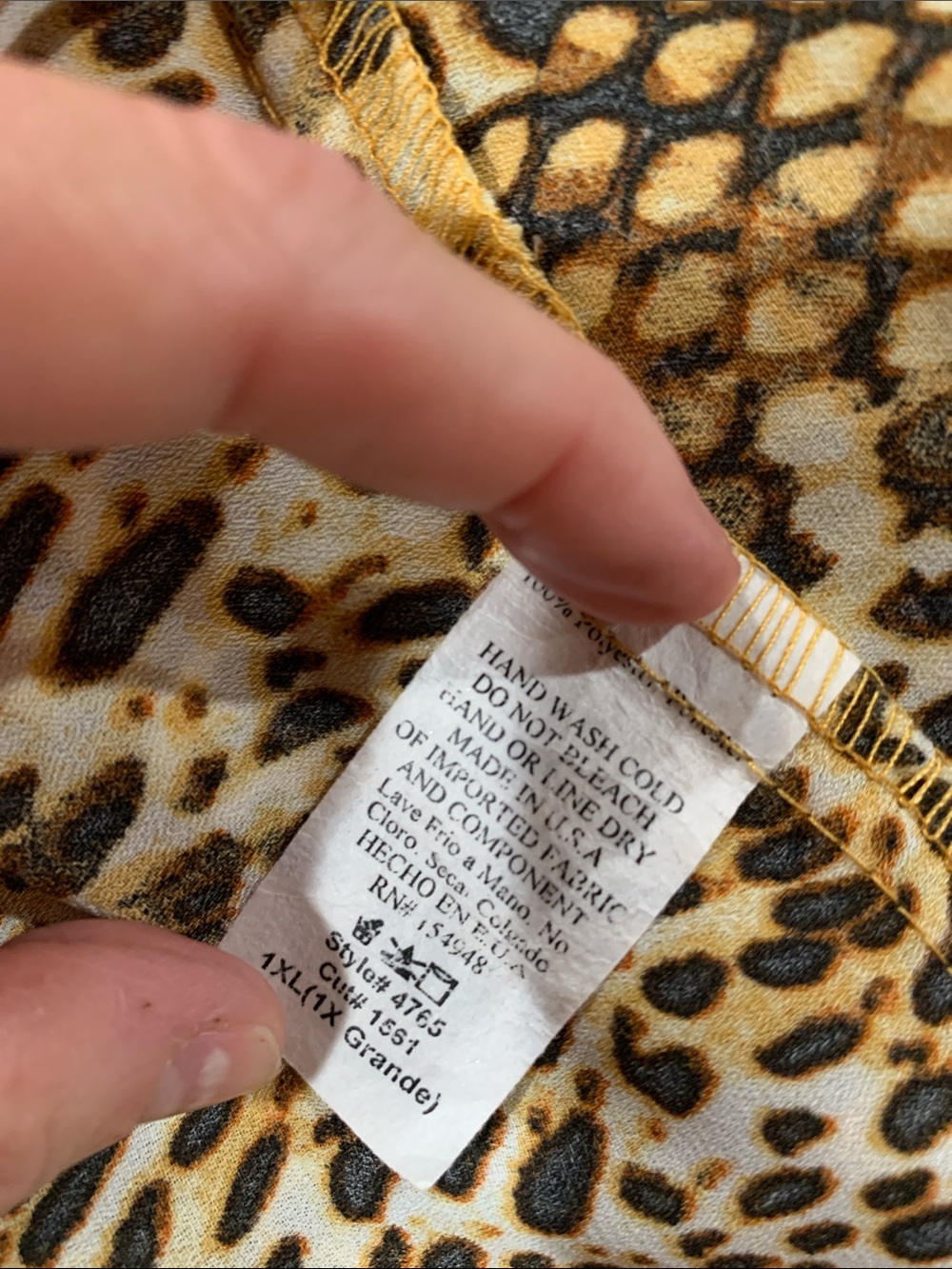 Soprano Leopard Print Open Front Kimono Jacket - Tan - Picture 3 of 3